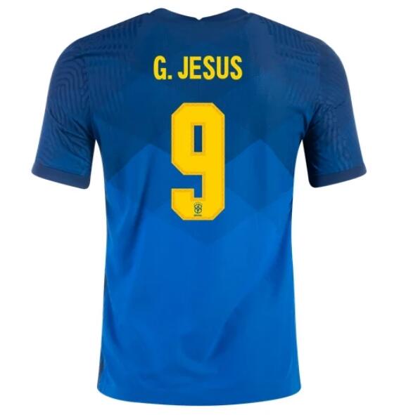 2020 Brazil Away Kit Soccer Jersey GABRIEL JESUS 9